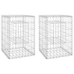 vidaXL gabioonkorvid 2 tk, 40 x 40 x 60 cm, iron