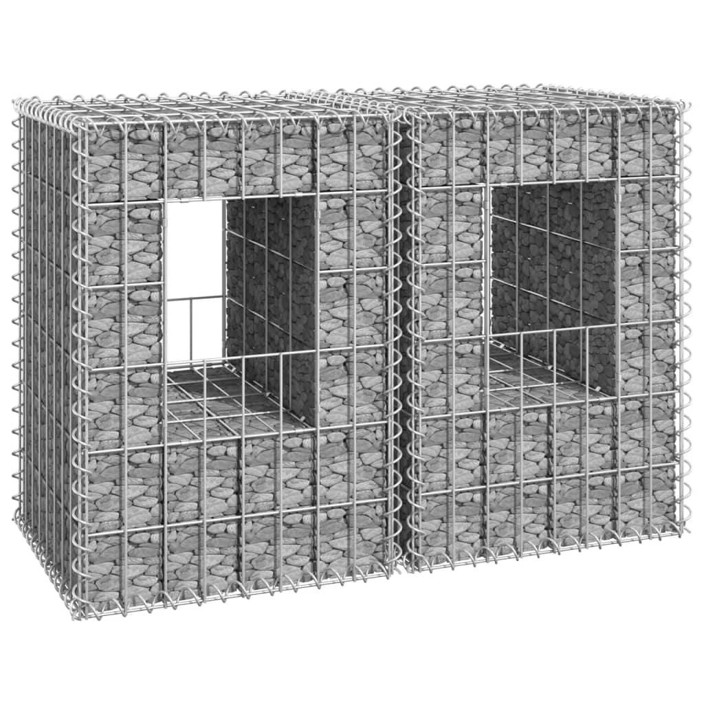 vidaXL Stâlpi tip coș gabion, 2 buc., 40x40x60 cm, fier