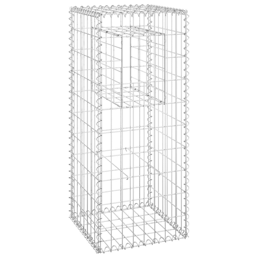 

vidaXL Gabion Basket Post 15.7"x15.7"x39.4" Iron
