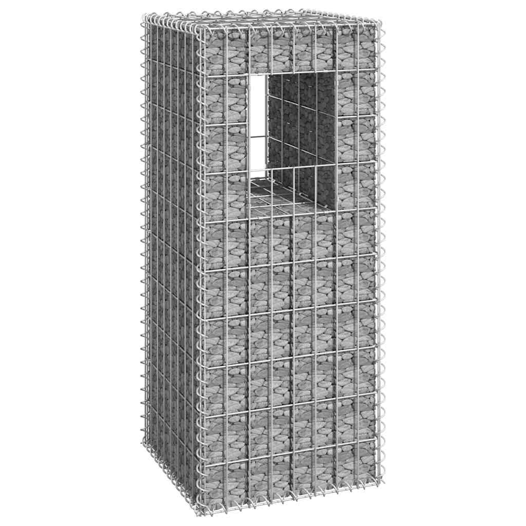 vidaXL Stâlp tip coș gabion, 40x40x100 cm, fier
