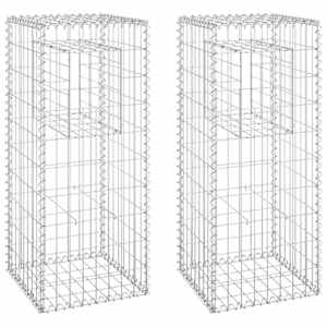Gabionové sloupky 2 ks 40 x 40 x 100 cm železo - obrázek 2