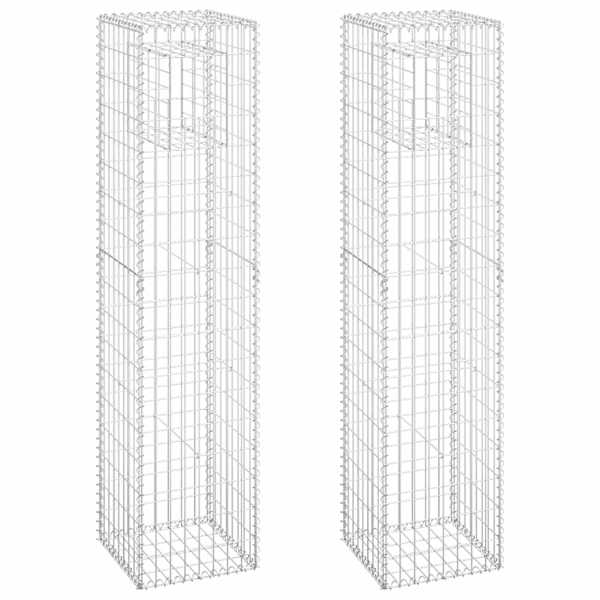 vidaXL gabioonkorvid 2 tk, 40 x 40 x 180 cm, raud