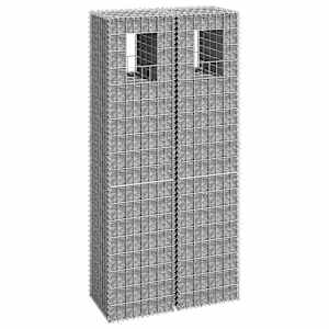 Gabionska košara steber 2 kosa 40x40x180 cm železo