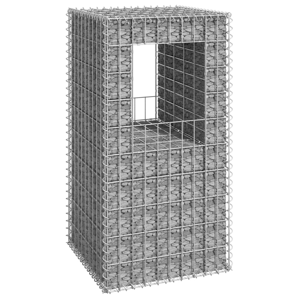 vidaXL Stâlp coș gabion, 50x50x100 cm, fier
