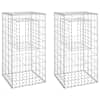vidaXL gabioonkorvid 2 tk, 50 x 50 x 100 cm, raud
