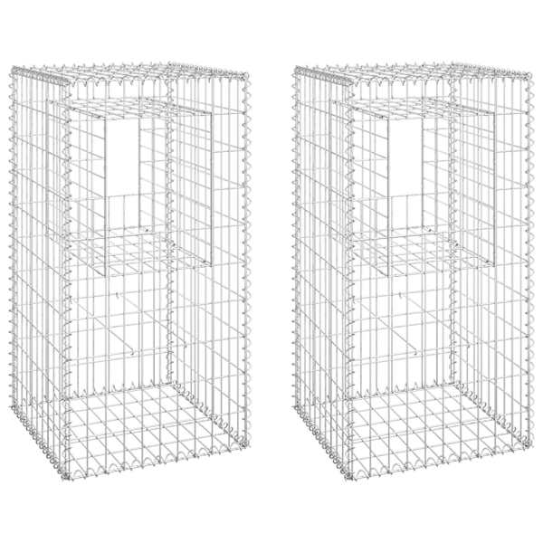 vidaXL gabioonkorvid 2 tk, 50 x 50 x 100 cm, raud