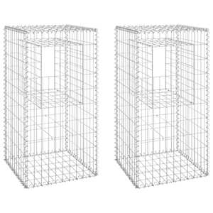 Gabionové sloupky 2 ks 50 x 50 x 100 cm železo - obrázek 2