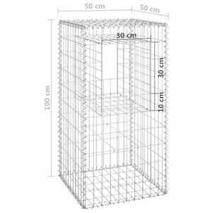 Gabionové sloupky 2 ks 50 x 50 x 100 cm železo - obrázek 7