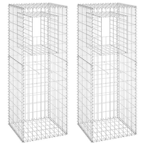 vidaXL gabioonkorvid 2 tk, 50 x 50 x 140 cm, raud