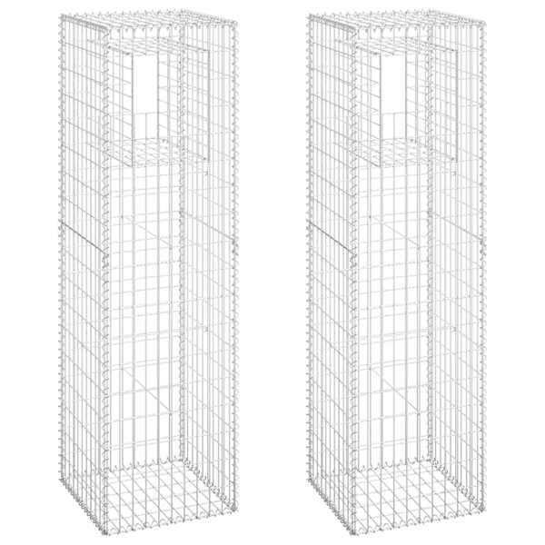 vidaXL gabioonkorvid 2 tk, 50 x 50 x 180 cm, raud