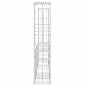Gabionový koš ve tvaru U se 2 sloupky železo 140 x 20 x 100 cm - obrázek 4