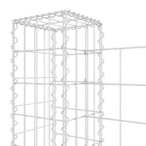 Gabionový koš ve tvaru U se 3 sloupky železo 260 x 20 x 100 cm - obrázek 5