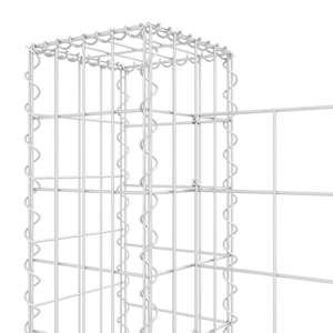 Gabionový koš ve tvaru U s 5 sloupky železo 500 x 20 x 100 cm - obrázek 5