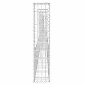 Gabionový koš ve tvaru U se 7 sloupky železo 740 x 20 x 100 cm - obrázek 4