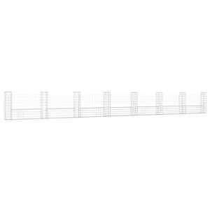 Gabionový koš ve tvaru U s 8 sloupky železo 860 x 20 x 100 cm - obrázek 2