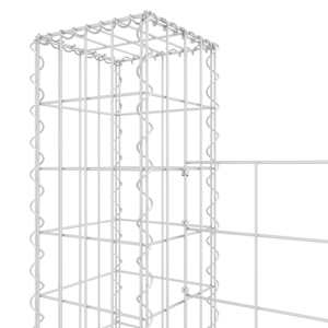 Gabionový koš ve tvaru U se 6 sloupky železo 620 x 20 x 150 cm - obrázek 5