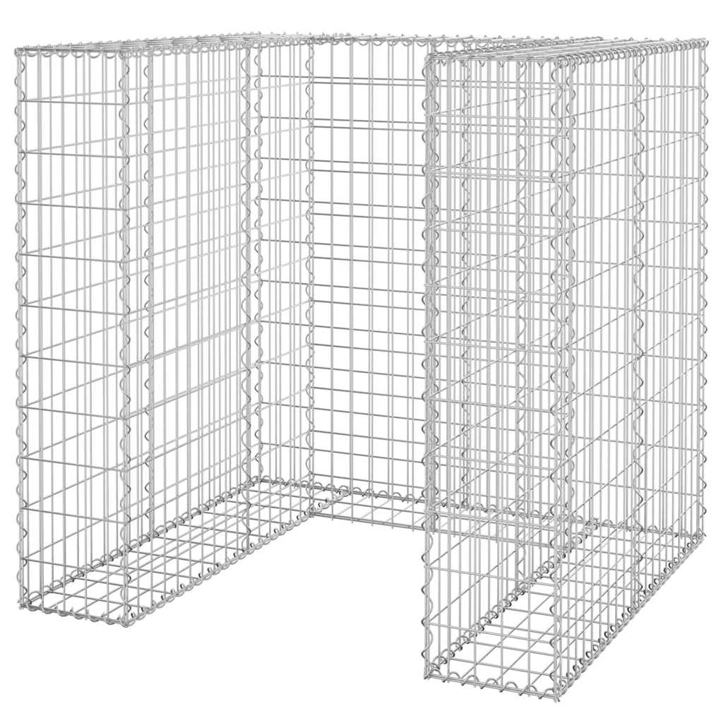 vidaXL Gabionová zástěna pro popelnici pozinkovaná ocel 110x100x110 cm