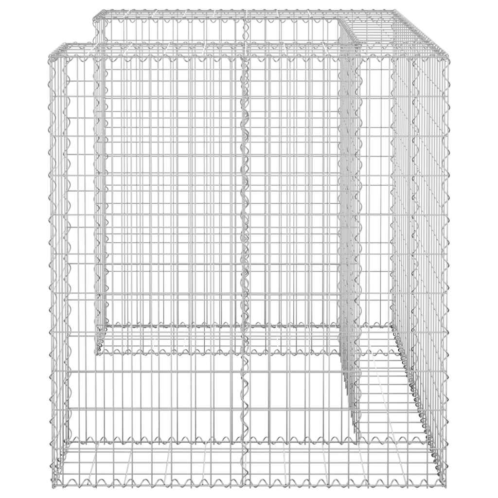 Gabion Wall for Garbage Bins Galvanized Steel Stone Basket Gabion Cage vidaXL - Picture 9 of 32