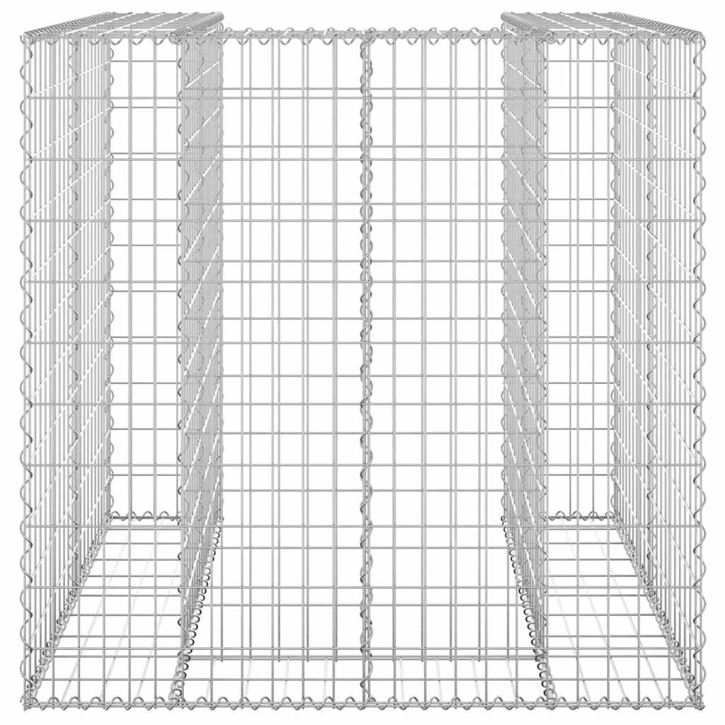 Gabion Wall for Garbage Bins Galvanized Steel Stone Basket Gabion Cage vidaXL - Picture 11 of 32