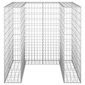 Gabionová zástěna pro popelnici pozinkovaná ocel 110x100x110 cm - obrázek 3