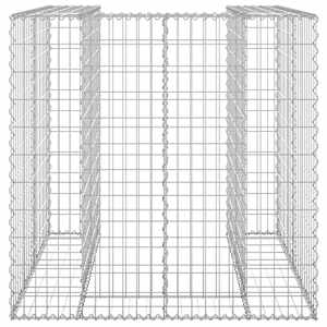 Gabionová zástěna pro popelnici pozinkovaná ocel 110x100x110 cm - obrázek 6