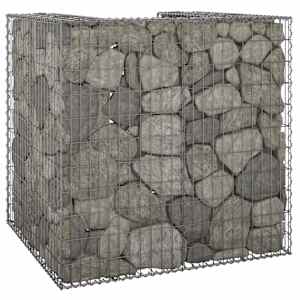 Gabionová zástěna pro popelnici pozinkovaná ocel 110x100x110 cm - obrázek 1