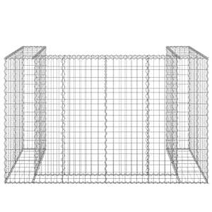 Gabionová zástěna pro popelnice pozinkovaná ocel 180x100x110 cm - obrázek 3