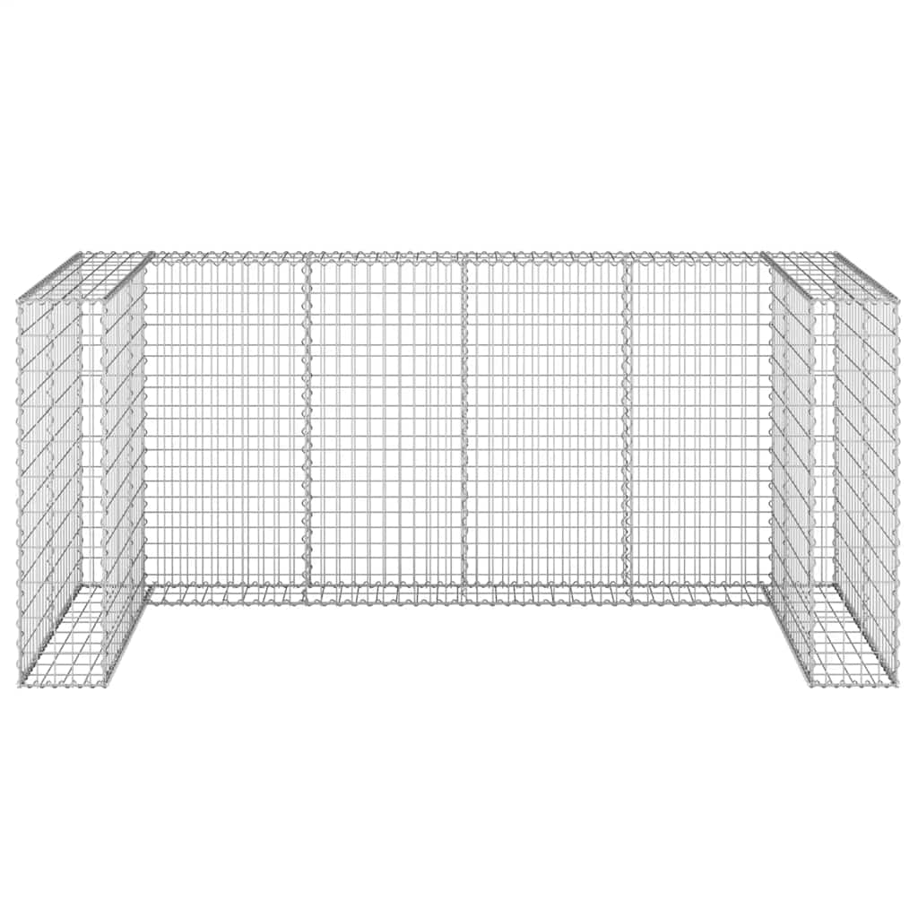 Gabion Wall for Garbage Bins Galvanized Steel Stone Basket Gabion Cage vidaXL - Picture 22 of 32
