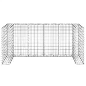 Gabionová zástěna pro popelnice pozinkovaná ocel 254x100x110 cm - obrázek 3