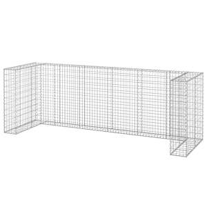 Gabionová zástěna pro popelnice pozinkovaná ocel 325x100x110 cm - obrázek 2