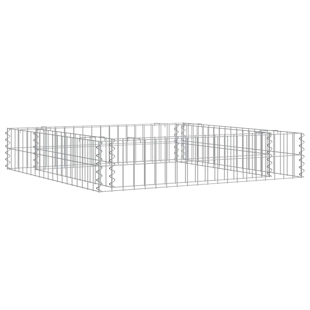 vidaXL gabion-højbed 100x100x20 cm galvaniseret stål