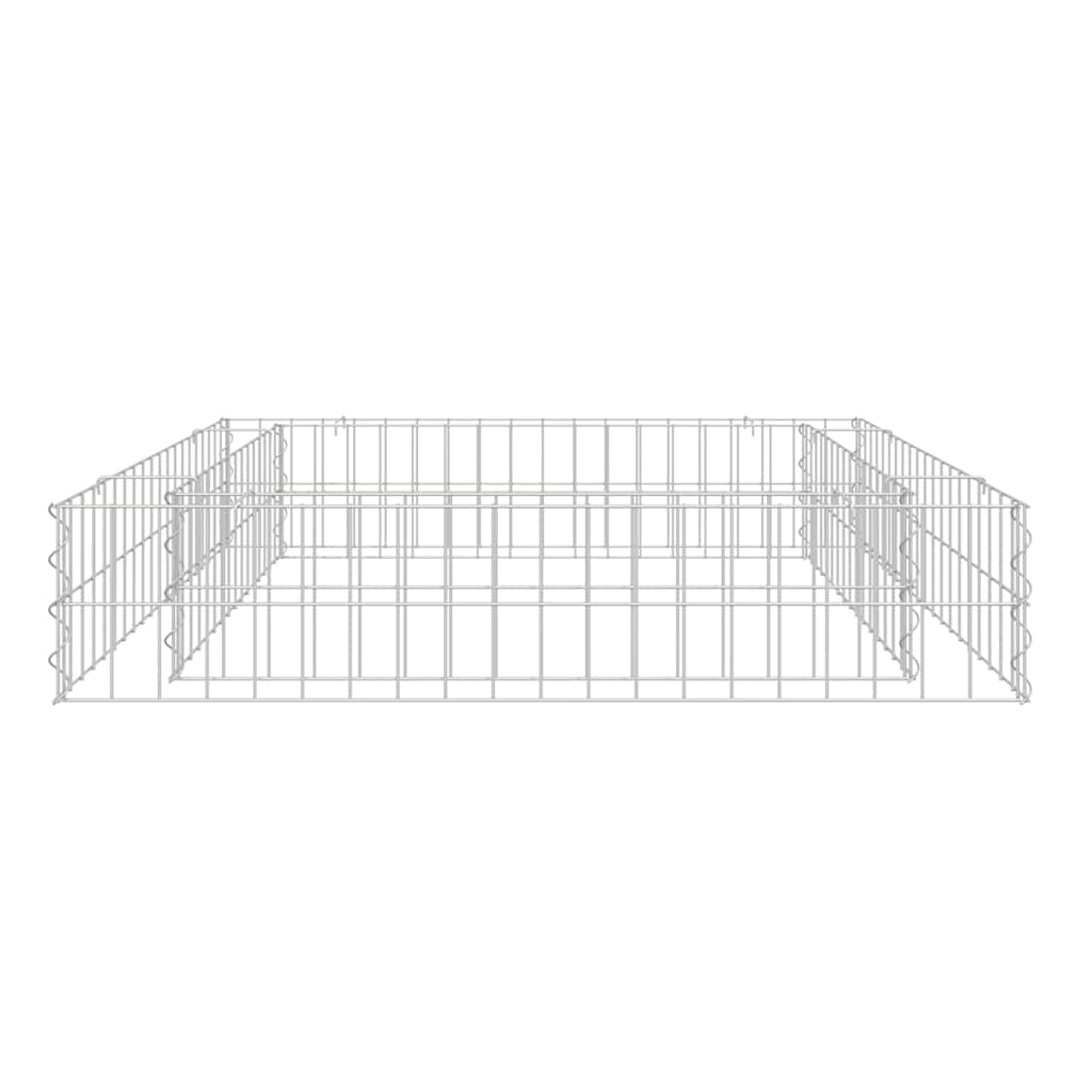 vidaXL horganyzott acél gabion magaságyás 100 x 100 x 20 cm