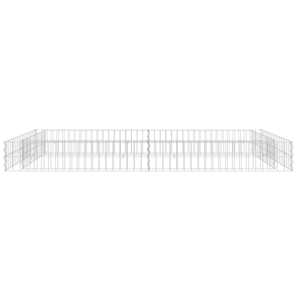 vidaXL Strat înălțat de gabion, 200x100x20 cm, oțel galvanizat