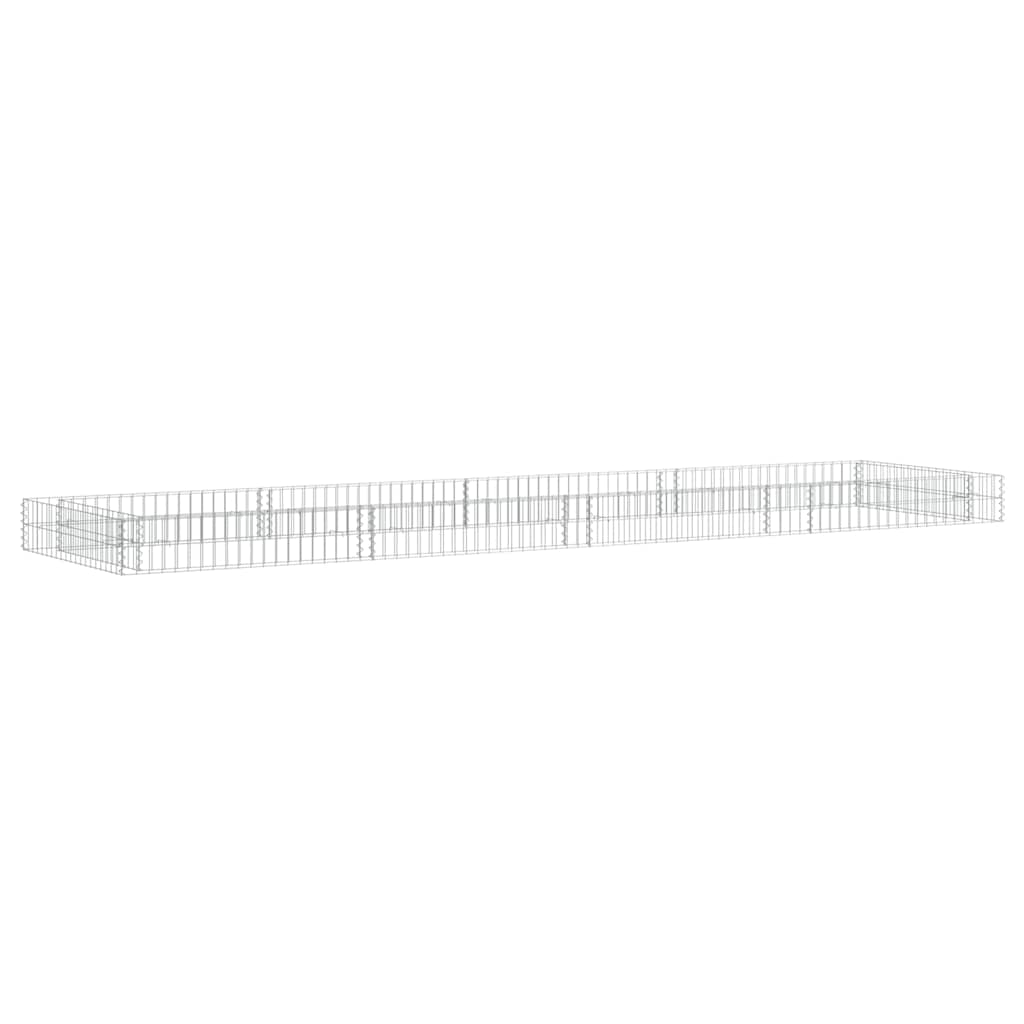 vidaXL gabion-højbed 400x100x20 cm galvaniseret stål