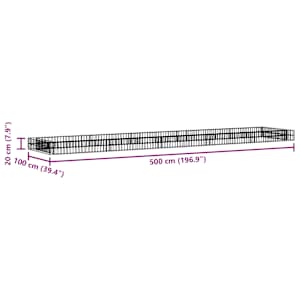 Gabionový vyvýšený záhon pozinkovaná ocel 500 x 100 x 20 cm - obrázek 9