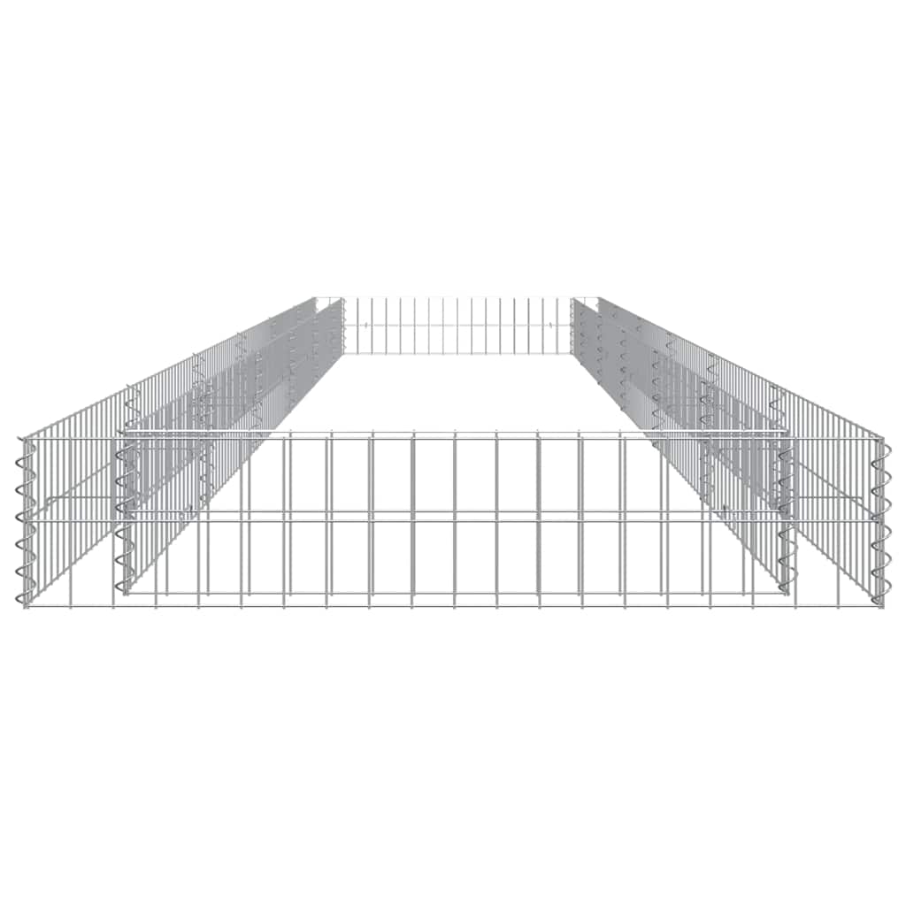 Gabion plantenbak verhoogd 600x100x20 cm gegalvaniseerd staal image 6