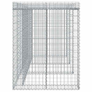 Gabionová stěna na popelnice 270x91x120 cm pozinkované železo - obrázek 4