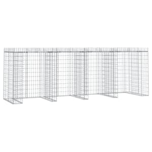 vidaXL gabioonsein pr&uuml;gikastile, 350 x 91 x 120 cm, tsingitud raud