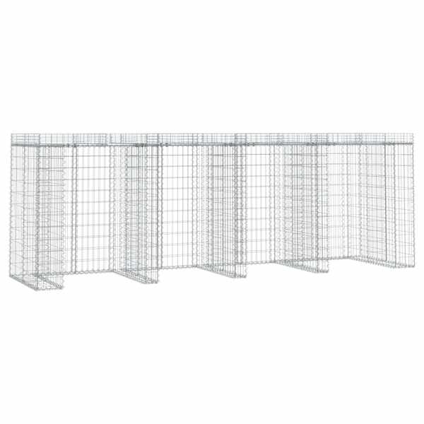 vidaXL gabioonsein pr&uuml;gikastile, 350 x 91 x 120 cm, tsingitud raud