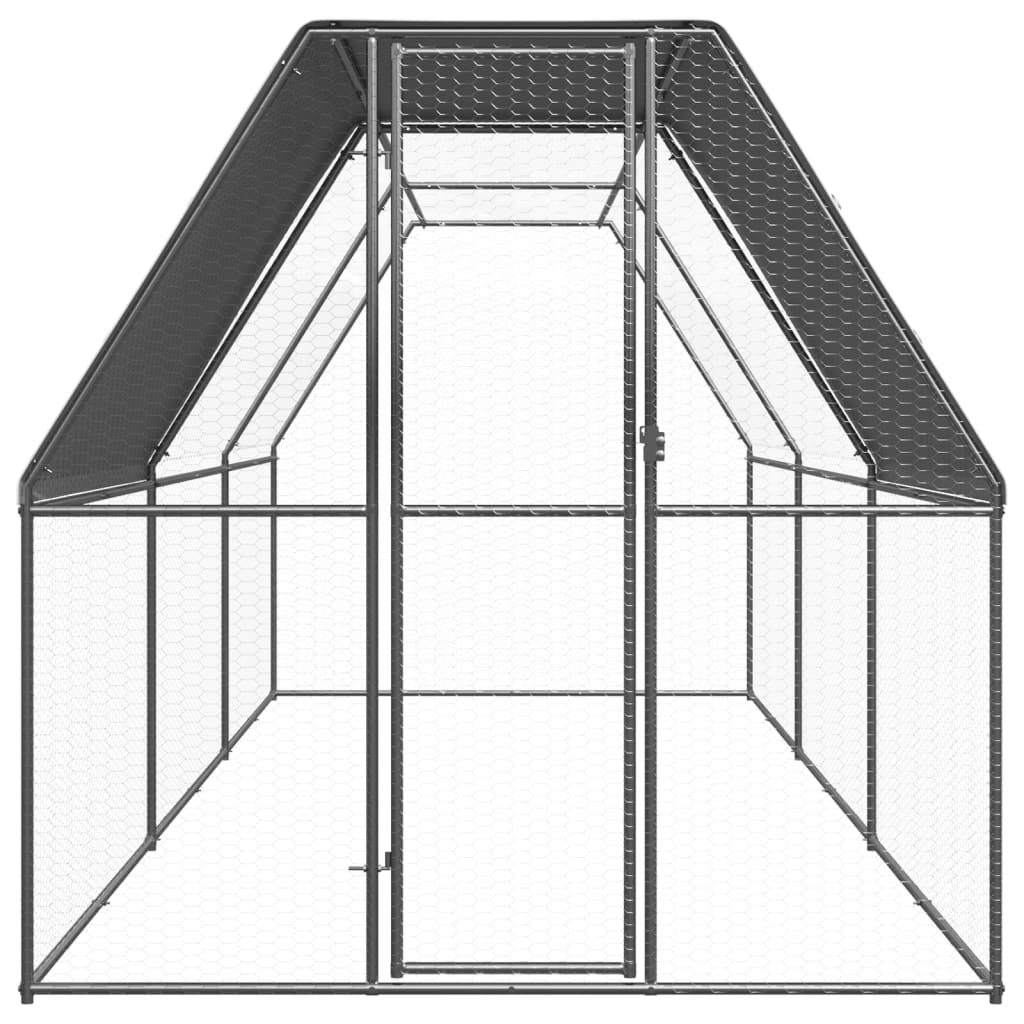

vidaXL Kippenhok 2x6x2 m gegalvaniseerd staal