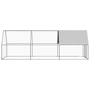 Venkovní klec pro kuřata 2 x 6 x 2 m pozinkovaná ocel - obrázek 3