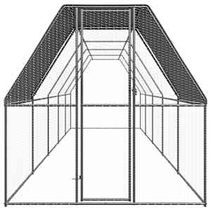 Venkovní klec pro kuřata 2 x 10 x 2 m pozinkovaná ocel - obrázek 2