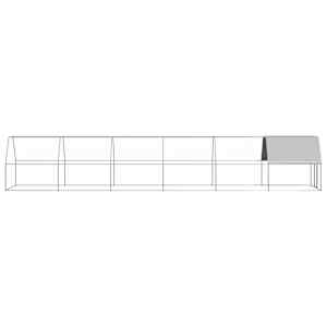 Venkovní klec pro kuřata 2 x 12 x 2 m pozinkovaná ocel - obrázek 3