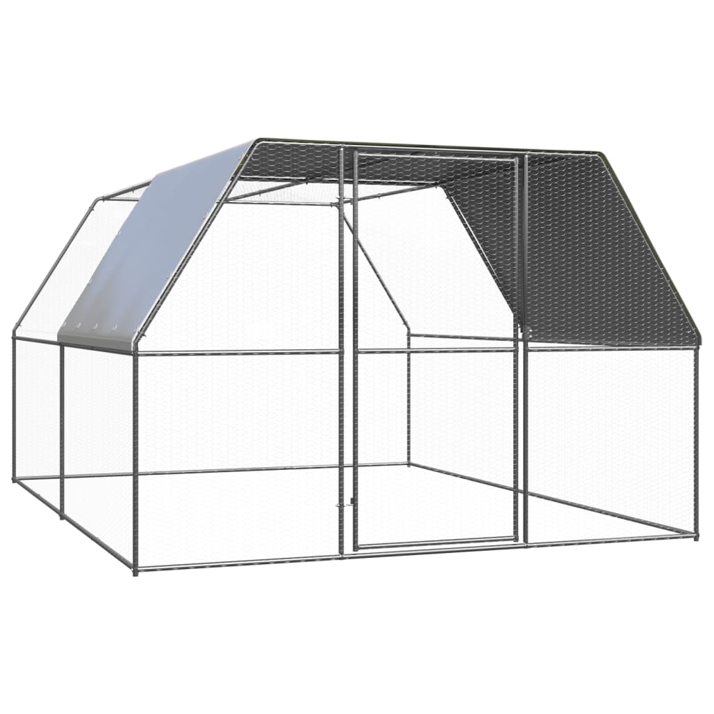 vidaXL Venkovní klec pro kuřata 3 x 4 x 2 m pozinkovaná ocel