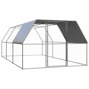 Venkovní klec pro kuřata 3 x 6 x 2 m pozinkovaná ocel - obrázek 1