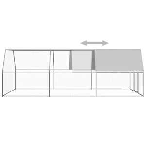 Venkovní klec pro kuřata 3 x 6 x 2 m pozinkovaná ocel - obrázek 4