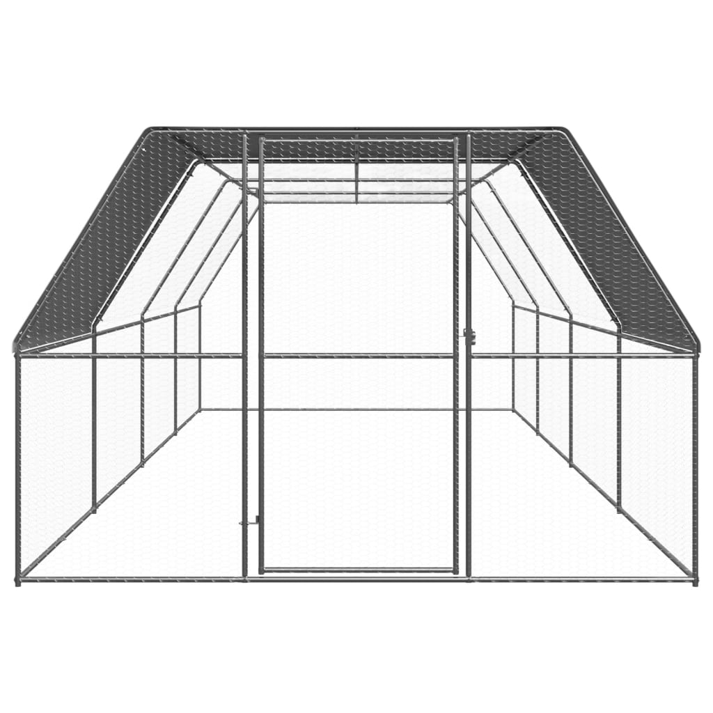

vidaXL Kippenhok 3x8x2 m gegalvaniseerd staal