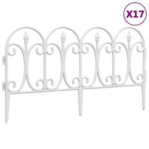 vidaXL murupiirded 17 tk valge 10 m PP