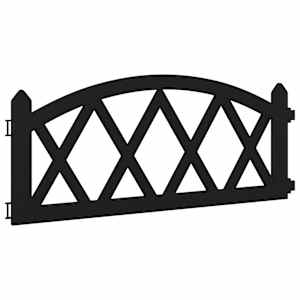 vidaXL Lawn Edgings 17 pcs Black 10 m PP