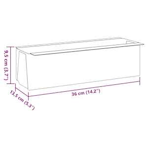 Květinové truhlíky na europalety 12 ks šedé 36x13,5x9,5 cm PP - obrázek 8
